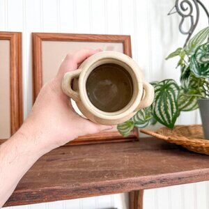 Vintage cream ceramic vase